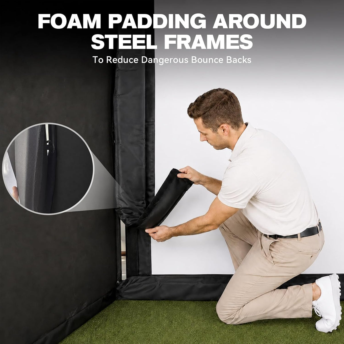 Golf Simulator Enclosure, 10 X 8 Ft/12 X 9 Ft, HD Impact Screen