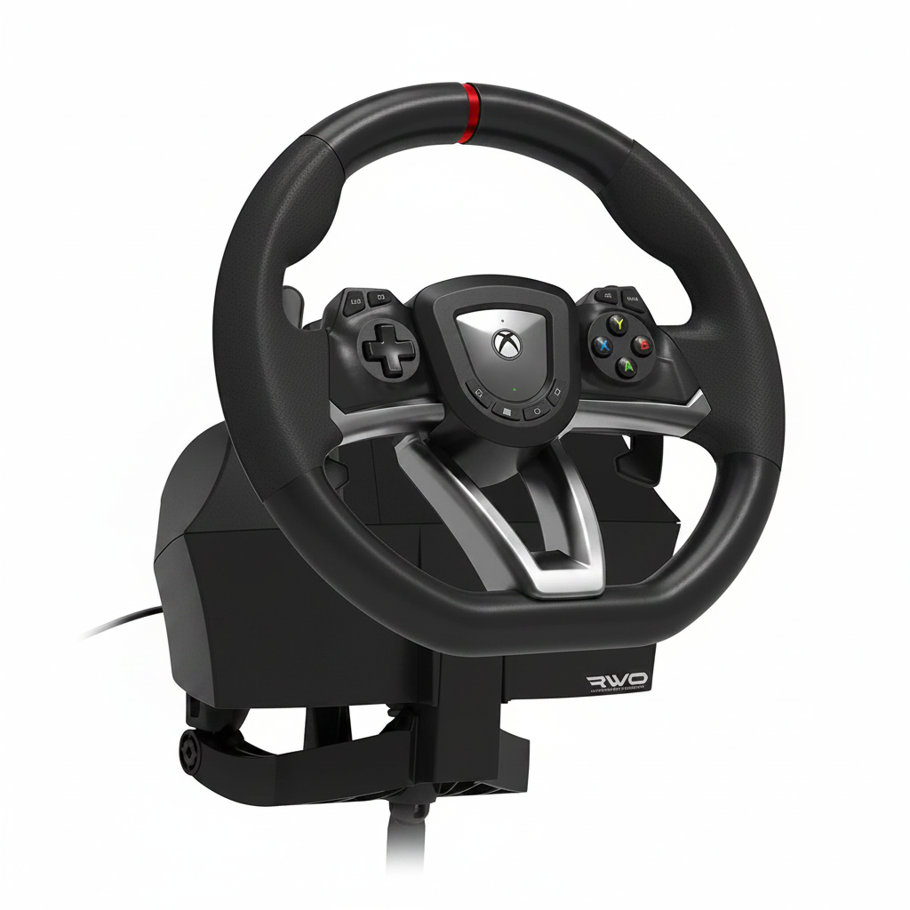 - Black, Xbox Series X/S and Multi-Platform, Overdrive, Wired Video Game Racing Wheel