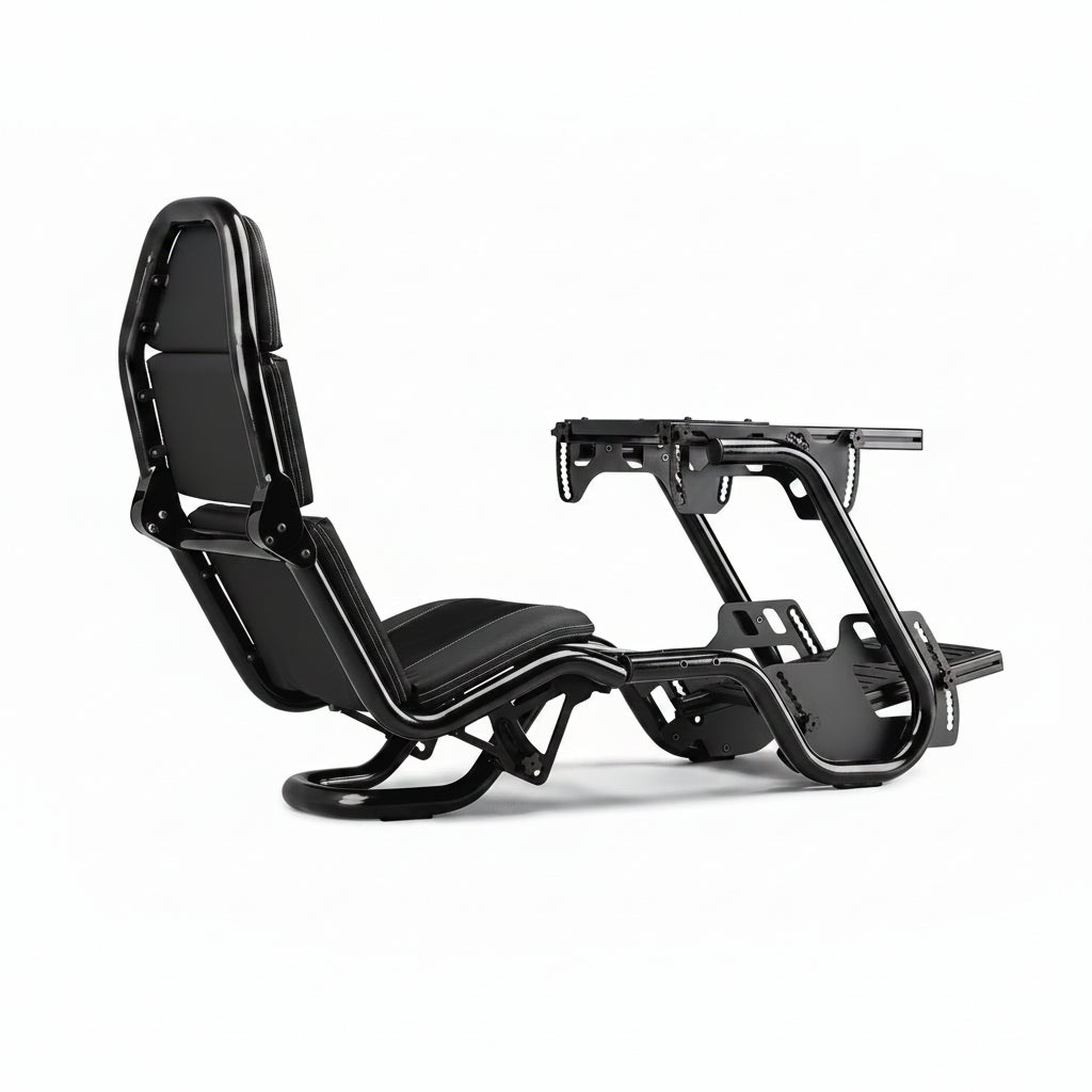 Racing Simulator Cockpit Built to Support Direct Drive Wheels, Tubular Steel Frame, 25NM Compatibility, GT/Formula