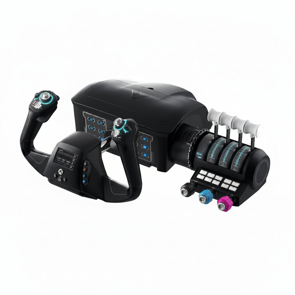 Turtle Beach Velocityone Flight Universal Control System - Xbox Series X & Xbox Series S, Xbox One & Windows 10 & 11 Pcs with Yoke Handle, Throttle Quadrant, Trim Wheel & Rudder Controls