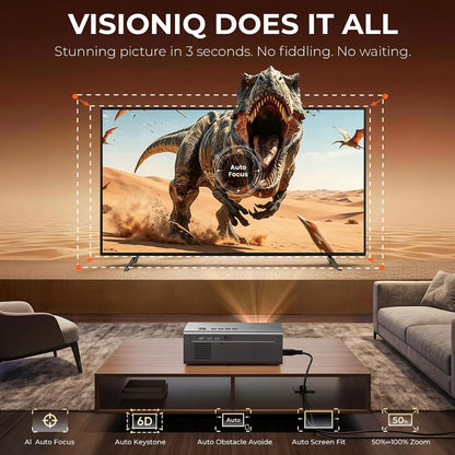 Projector-4K with VIDAA Smart OS AI Auto Focus 60W Dolby Home Theater