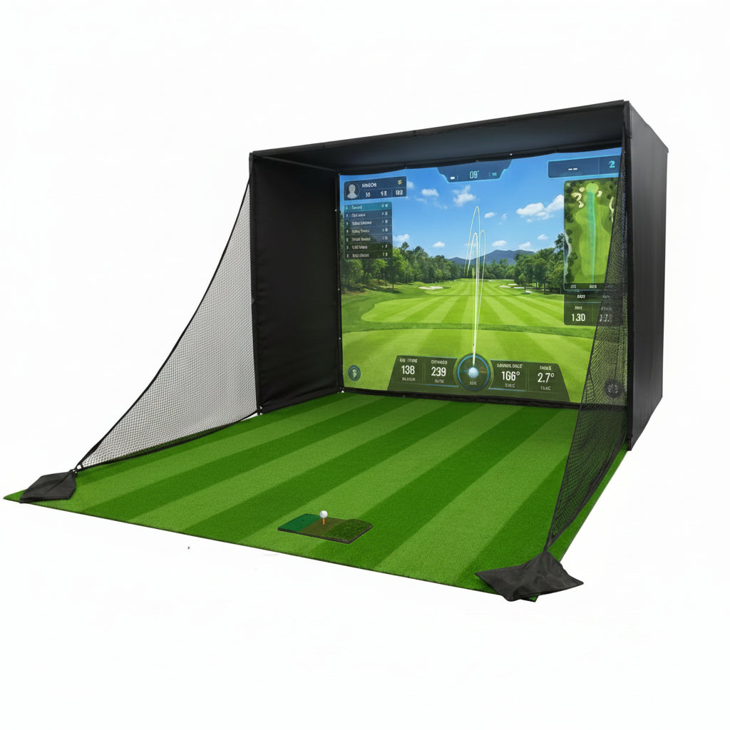 Golf Simulator Enclosure 10.7X8X5Ft & 8.5X8.5X5Ft Golf Simulators for Home