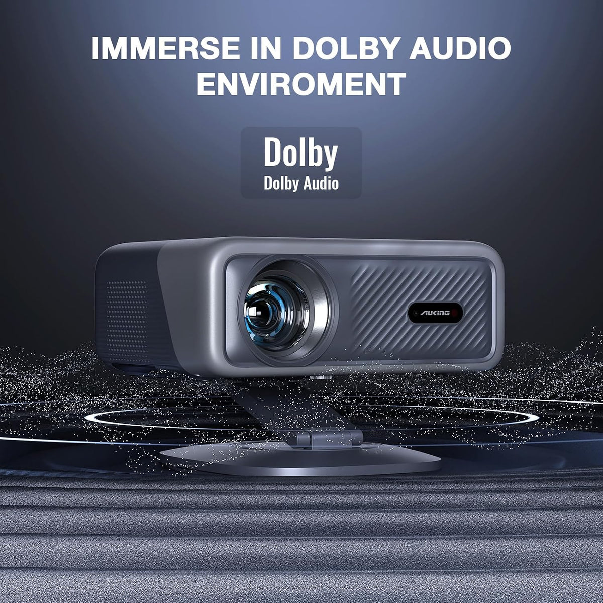 5000ANSI & 3D Dolby Audio 4K Projector with Wifi and Bluetooth, Auto Focus