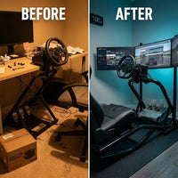 F-GT Pro Formula and GT Racing Simulator Cockpit - Black Edition (NLR-R003) — Before & After
