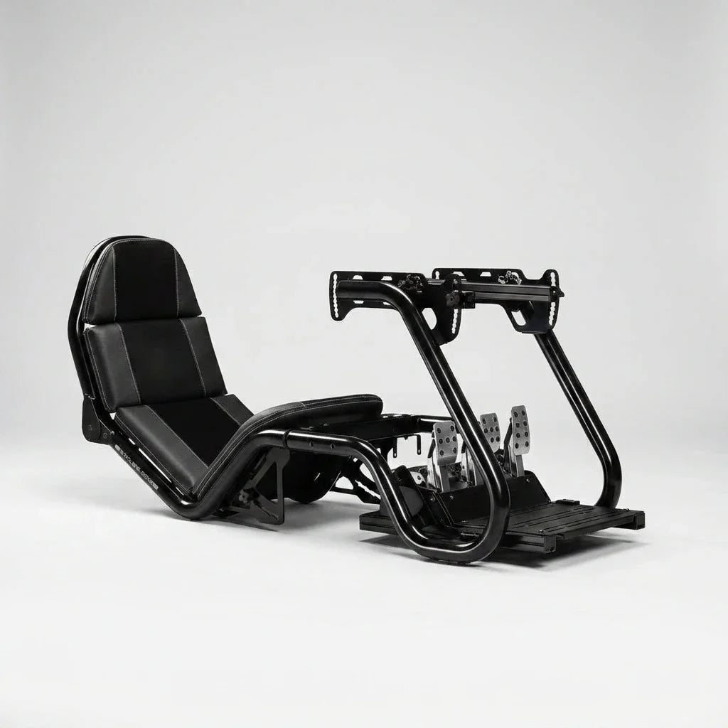 F-GT Pro Formula and GT Racing Simulator Cockpit - Black Edition (NLR-R003) — Studio Shot