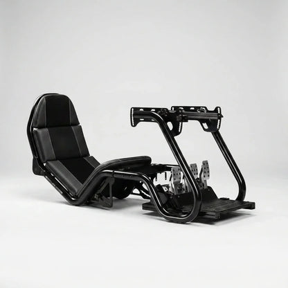 Racing Simulator Cockpit Built to Support Direct Drive Wheels, Tubular Steel Frame, 25NM Compatibility, GT/Formula