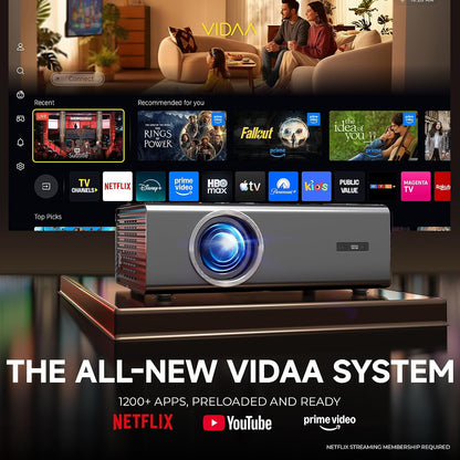 Projector-4K with VIDAA Smart OS AI Auto Focus 60W Dolby Home Theater